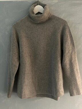 ARKET Gray Wool Cashmere Turtleneck Sweater Size S